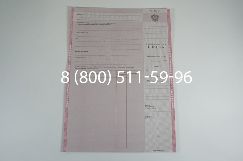 Заказать Академическая справка образца 1996-2009 год для колледжа в Тюмени