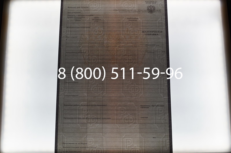 Купить Академическая справка образца 2010-2011 год для колледжа в Тюмени