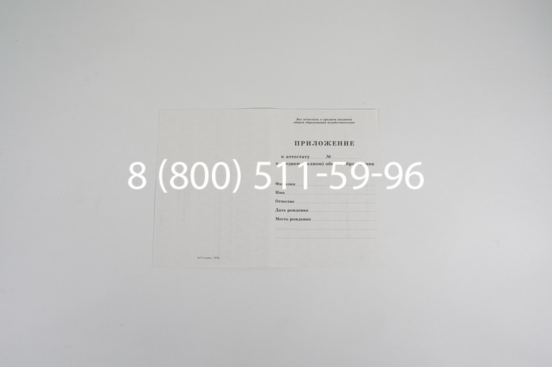 Аттестат за 11 класс 1994-2006 годов в Тюмени