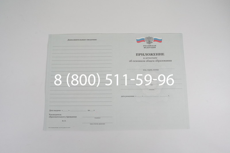 Аттестат за 9 класс 2011-2013 годов в Тюмени