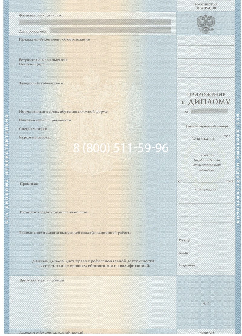 Заказать Диплом бакалавра 2003-2009 годов в Тюмени