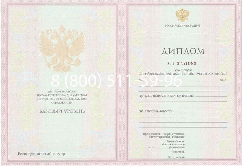 Купить Диплом техникума 2003-2006 годов в Тюмени