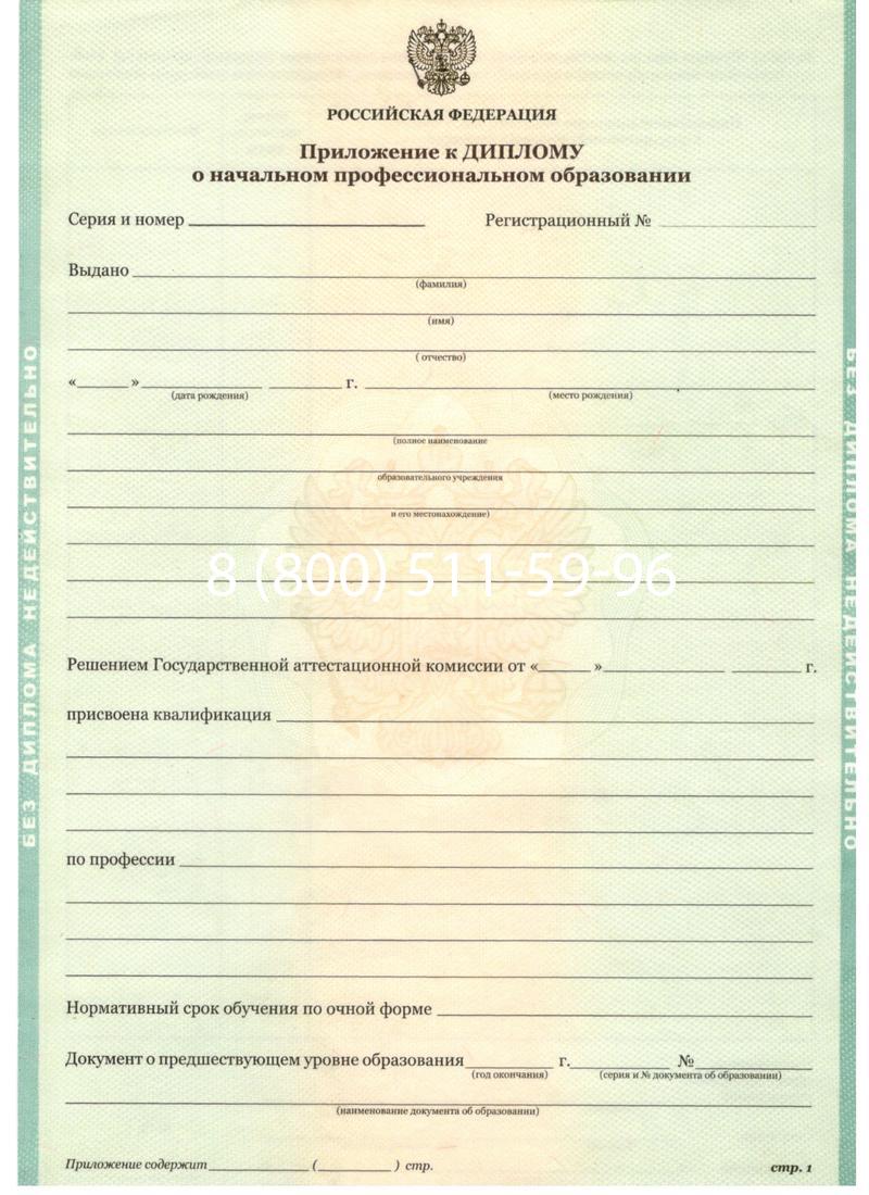 Заказать Диплом училища 2010 год в Тюмени